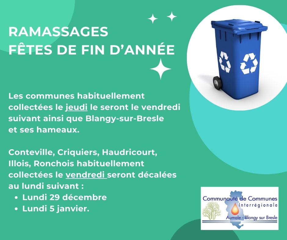 RAMASSAGE FÊTES DE FIN D’ANNÉE